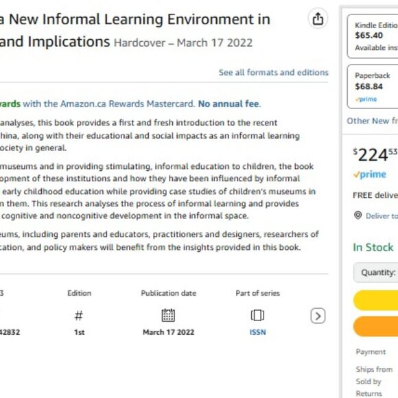 Childrens Museums as a New Informal Learning Environment in China ROUTLEDGE book - Picture 2 of 2